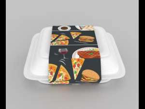 food box invisible and texture 3D Model