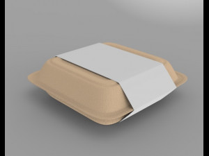 food box invisible and texture 3D Model
