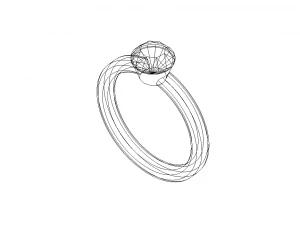 다이아몬드 반지 3D 모델