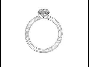 다이아몬드 반지 3D 모델