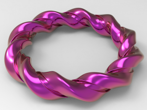 bracelet twisted design Modèle 3D