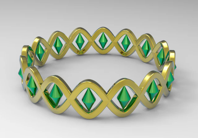 팔찌 3D 모델 .c4d .max .obj .3ds .fbx .stl .blend 