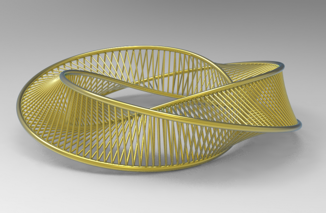 mobius bracelet 3D 모델 .c4d .max .obj .3ds .fbx .stl .blend 