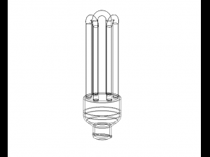 fluorescent bulb Modèle 3D