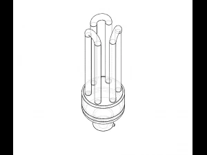 fluorescent bulb 3D Model