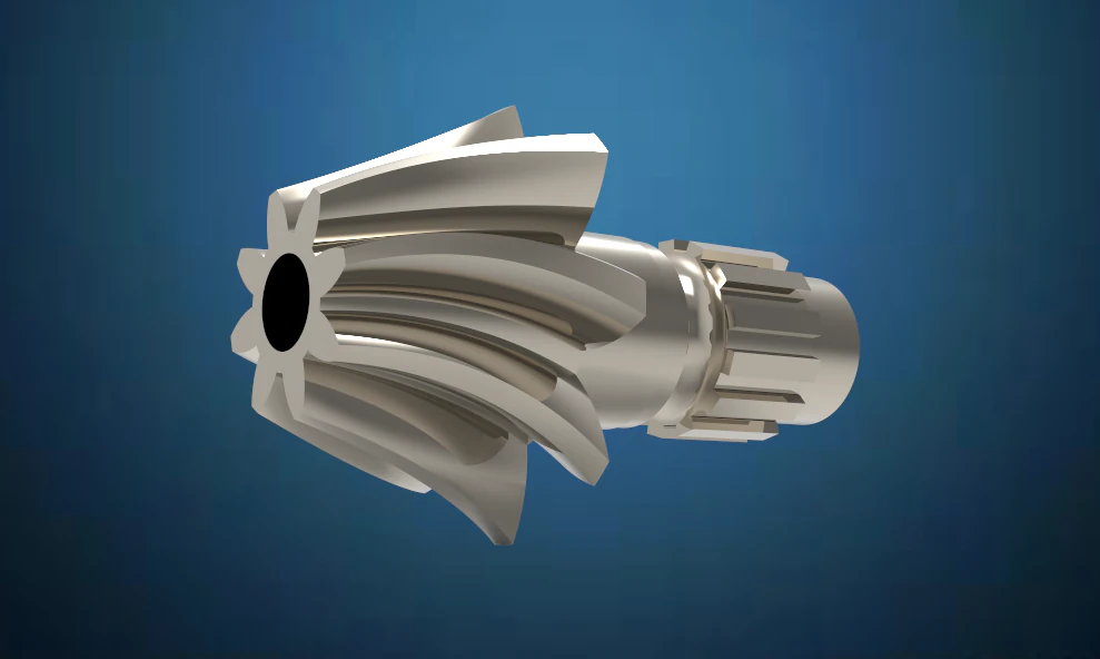 helical bevel gear 3D Model .c4d .max .obj .3ds .fbx .stl .blend 
