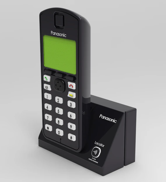 cordless telephone 3D Model .c4d .max .obj .3ds .fbx .stl .blend 