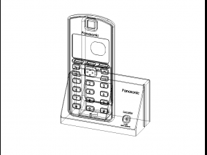 cordless telephone 3Dモデル