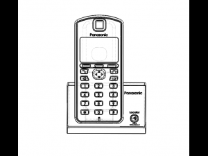 cordless telephone 3Dモデル
