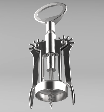 corkscrew bottle opener 3D Model .c4d .max .obj .3ds .fbx .stl .blend 