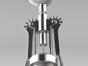 corkscrew bottle opener 3D Model