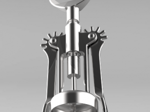 corkscrew bottle opener Modelo 3D