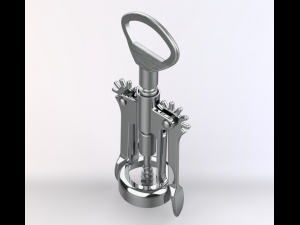 corkscrew bottle opener 3D Model