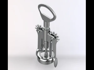 apribottiglie cavatappi Modello 3D