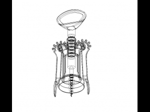 corkscrew bottle opener 3D Model