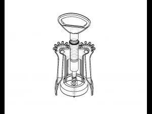 apribottiglie cavatappi Modello 3D