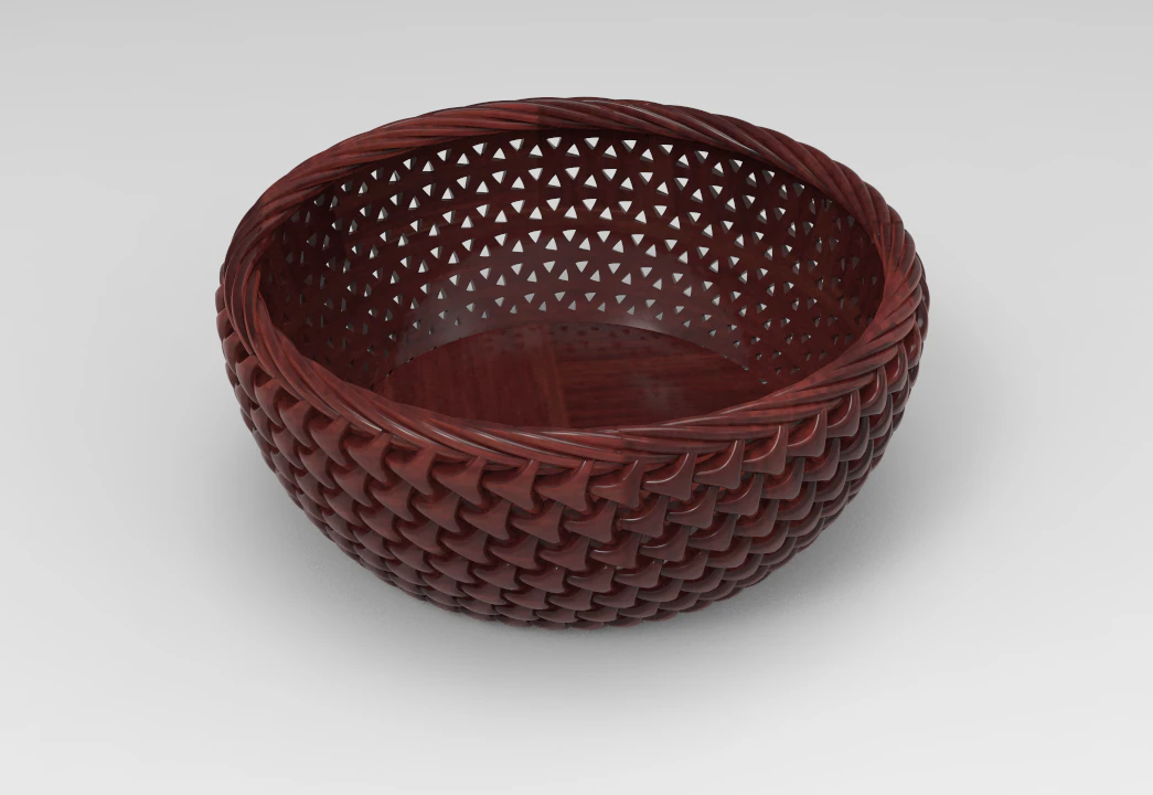 fruit basket 3D Model .c4d .max .obj .3ds .fbx .stl .blend 