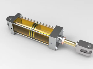 유압 실린더 3D 모델