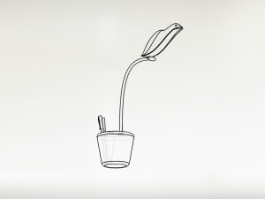 table lamp and pen stand Modelo 3D