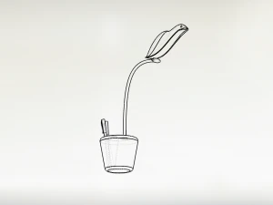 table lamp and pen stand 3D Model