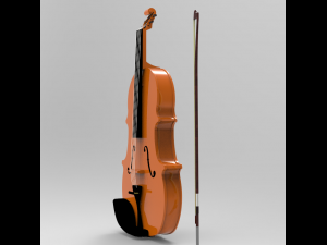 violin and bow 3D मॉडल