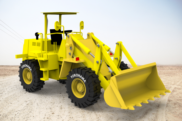 wheel loader 3D Model .c4d .max .obj .3ds .fbx .stl .blend 
