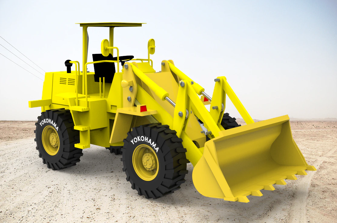 wheel loader 3D Model .c4d .max .obj .3ds .fbx .stl .blend 