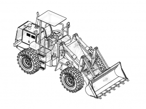 wheel loader 3D Model