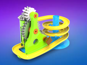 marble toy of gears Model 3D