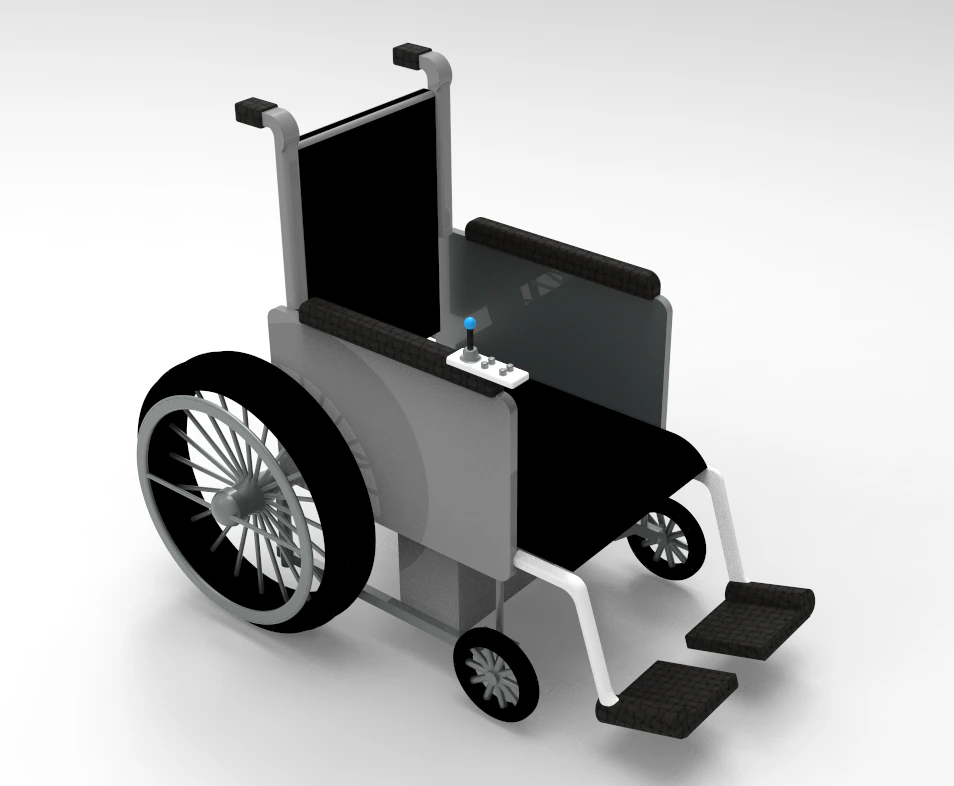 remote controlled wheel chair 3D Model .c4d .max .obj .3ds .fbx .stl .blend