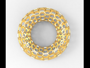 honeycomb patterned toroid ring 3D Model