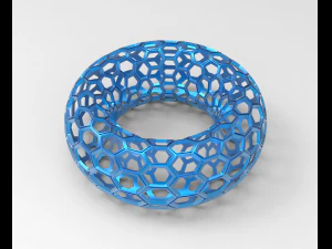 honeycomb patterned toroid ring 3D Model