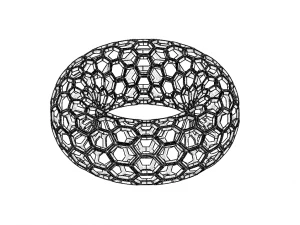 honeycomb patterned toroid ring 3D Model