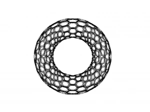 honeycomb patterned toroid ring 3D Model