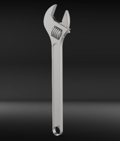 Adjustable Spanner Wrench 3D Модель .c4d .max .obj .3ds .fbx .stl .blend 
