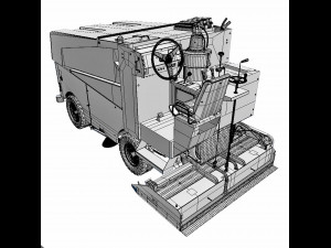 Zamboni ice filling and cleaning machine 3Dモデル