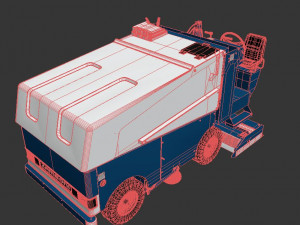 Zamboni ice filling and cleaning machine 3Dモデル