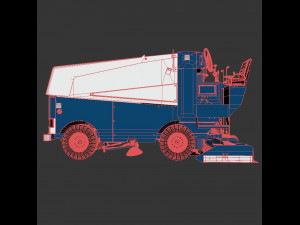Zamboni ice filling and cleaning machine 3Dモデル