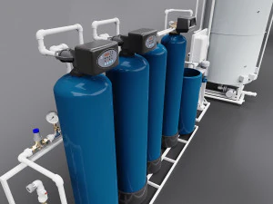 Water treatment system for pouring ice 3D Model