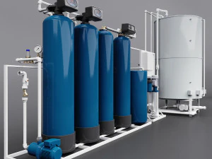 Water treatment system for pouring ice 3D Model