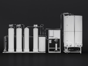 Water treatment system for pouring ice 3Dモデル
