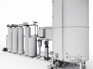 Water treatment system for pouring ice 3D Model