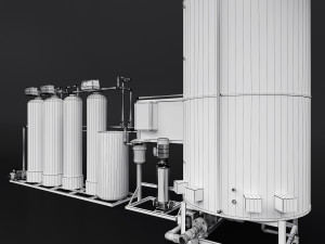 Water treatment system for pouring ice 3Dモデル