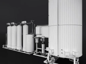 Water treatment system for pouring ice 3D Model