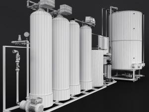 Water treatment system for pouring ice 3Dモデル