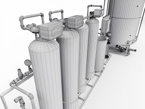 Water treatment system for pouring ice 3Dモデル