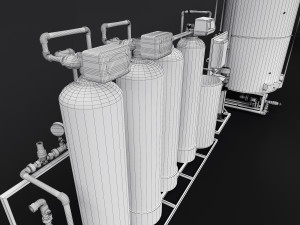 Water treatment system for pouring ice 3Dモデル