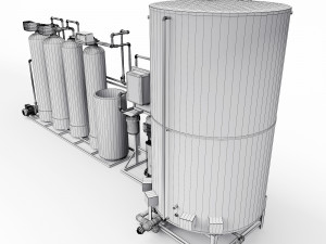 Water treatment system for pouring ice 3Dモデル