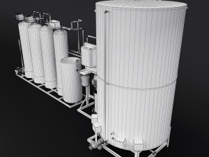 Water treatment system for pouring ice 3Dモデル
