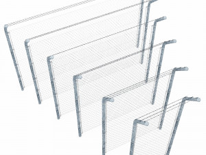 wire mesh fence with barbed wire fence Modelo 3D
